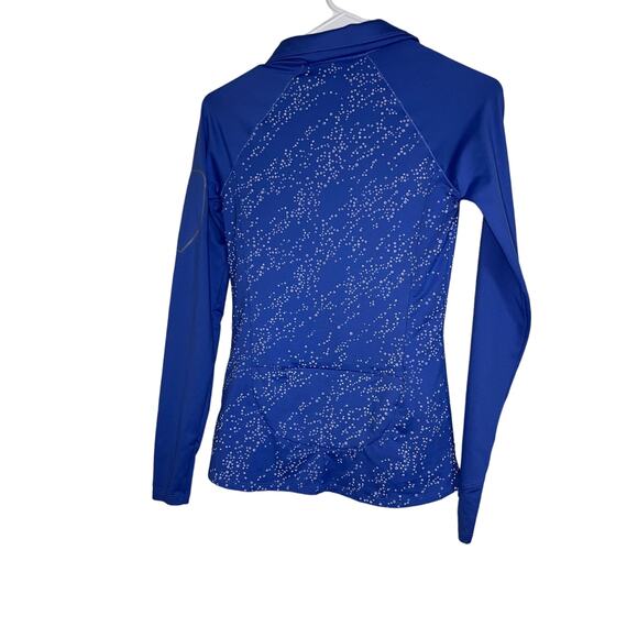 Under Armour Long Sleeve Light Blue Reflective Thumb Hole Zip Top XS - Picture 7 of 12